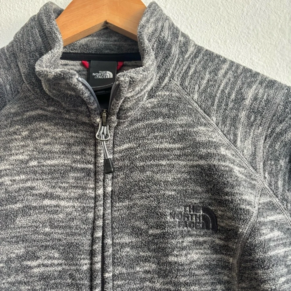 The North Face Polartec Gray Fleece Full Zip Long Sleeve Fall Jacket Size Medium - Picture 4 of 13
